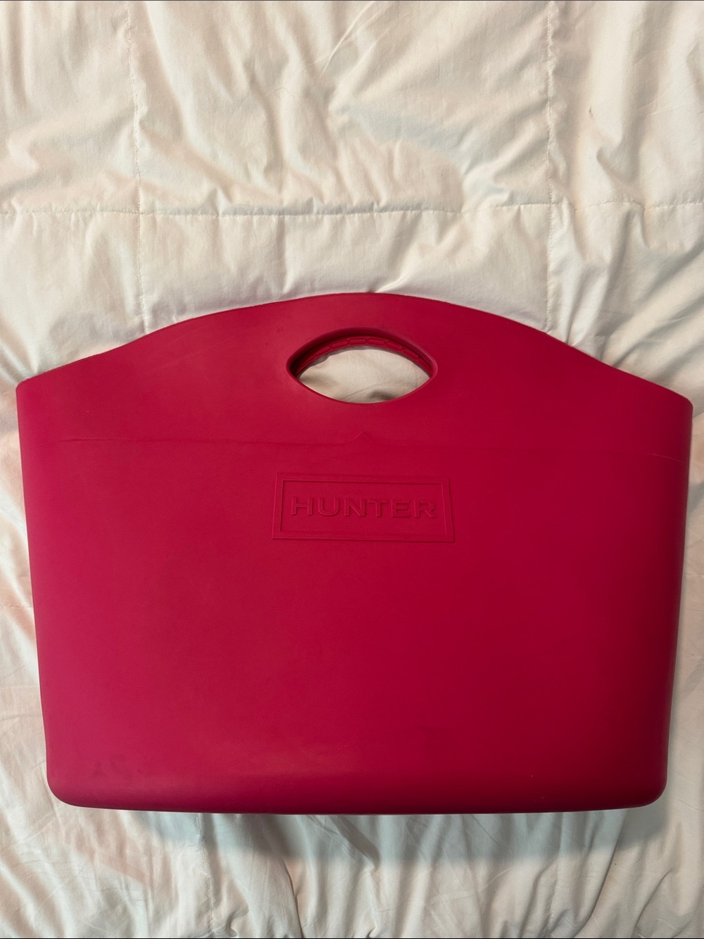 Hunter Magenta Silicone Tote with Top Handle